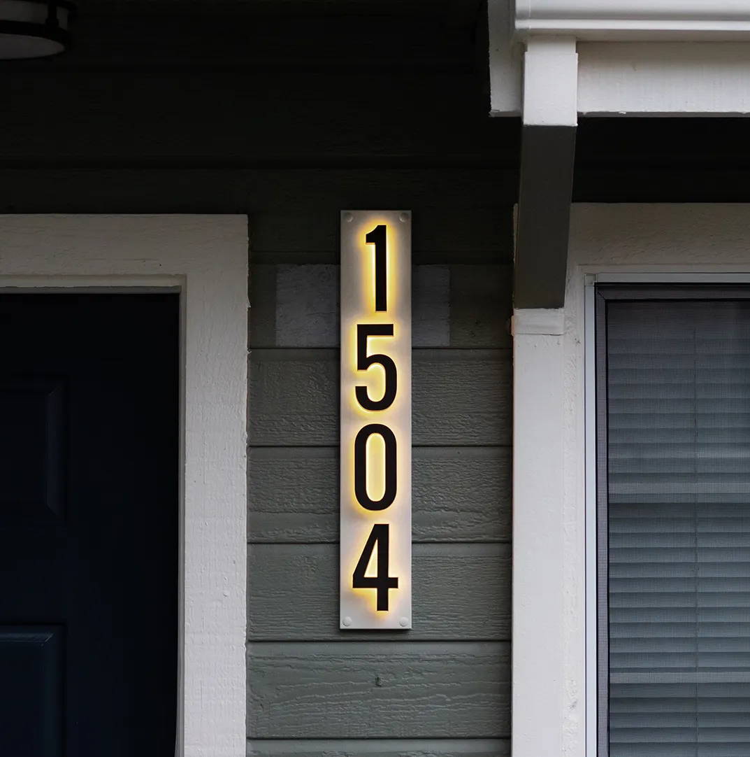 Illuminated LED House Address Numbers Modern Lights Store